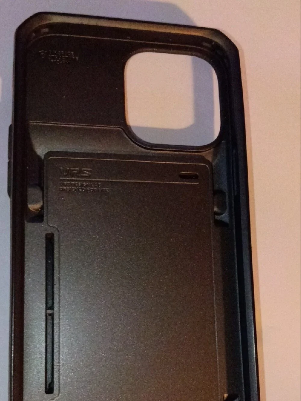 Black Protective IPhone Case with Sliding Card Holder